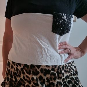 Sequin pocket top